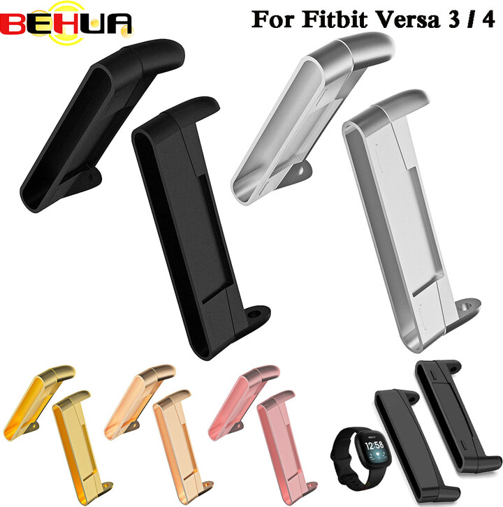 BEHUA Replacement Metal Connector Adapter For Fitbit Versa 3 4 Smart Watch band High quality stainless steel watch Accessories