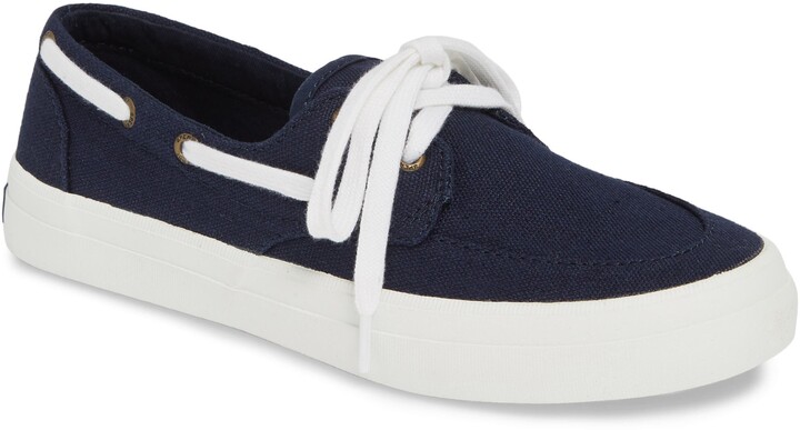 sperry crest boat smocked hemp sneaker