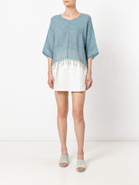 Thumbnail for your product : Forte Forte fringed hem blouse - women - Linen/Flax - I