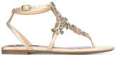 Thumbnail for your product : Badgley Mischka Cara Embellished Flat Evening Sandals
