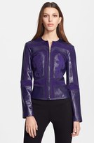 Thumbnail for your product : Versace Embroidered Leather Jacket
