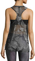 Thumbnail for your product : Terez Sheer Camo Burnout Muscle Tee, Gray