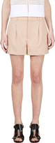 Thumbnail for your product : Chloé Rose Wool Pleated Shorts