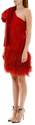 N°21 N.21 One-shoulder Dress With Feathers