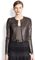 Thumbnail for your product : Akris Pavese Lambskin Leather Bolero Jacket