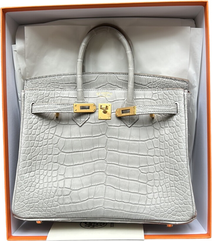 Hermes Birkin 25 alligator handbag - ShopStyle Shoulder Bags