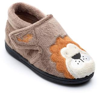 Chipmunks - Boys' Brown 'Lionel' The Lion Slippers In Soft Textile