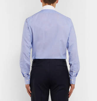 Polo Ralph Lauren Blue Slim-Fit Checked Cotton Shirt