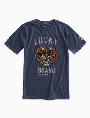 Lucky Brand Short Sleeve Lucky Tiger Tee