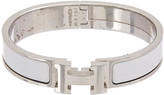 Thumbnail for your product : Hermes Palladium Plated Clic Clac H Narrow Bracelet