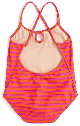 J.Crew Girls' keyhole one-piece swimsuit in sailor stripes