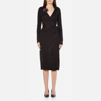 Diane von Furstenberg Women's Cybil Wrap Dress Black