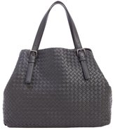 Thumbnail for your product : Bottega Veneta dark grey intrecciato leather top handle tote bag