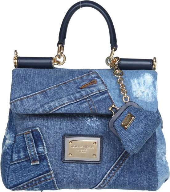 Dolce & Gabbana Sicily Denim Patchwork Small Top Handle Bag ShopStyle