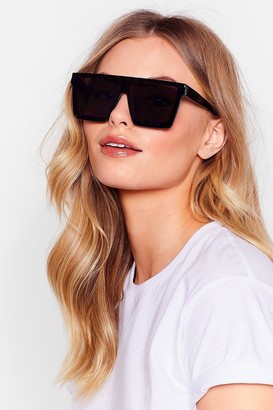 Nasty Gal Womens Oversized Square Flat Top Sunglasses - ShopStyle