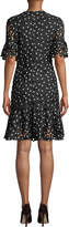 Thumbnail for your product : Shoshanna Marisol Ruffle-Trim Floral Lace Dress