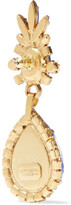 Thumbnail for your product : Elizabeth Cole Elina 24-karat Gold-plated, Swarovski Crystal And Stone Earrings