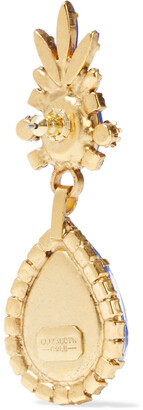 Elizabeth Cole Elina 24-karat Gold-plated, Swarovski Crystal And Stone Earrings