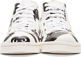 Thumbnail for your product : Comme des Garcons Play Ivory Canvas Heart Logo High-Top Converse Pro Sneakers