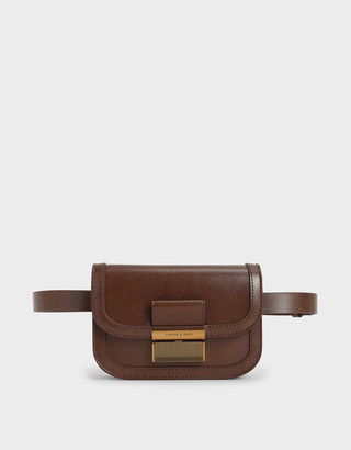 Charles & Keith Mini Two-Tone Top Handle Pouch Bag