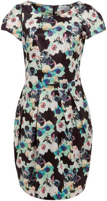 Wolfwhistle Wolf & Whistle Green floral print tailored dress