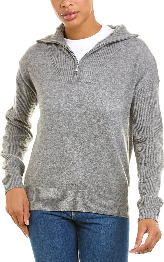 Amicale Cashmere Funnel Neck Cashmere Sweater ShopStyle