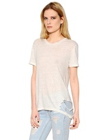 Thumbnail for your product : IRO Destroyed Linen Jersey T-Shirt