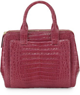 Thumbnail for your product : Nancy Gonzalez Medium Crocodile Zip Tote Bag, Raspberry