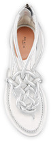 Thumbnail for your product : Alaia Flat Braided Tubular Sandals