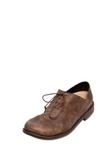 Thumbnail for your product : Distressed Leather Oxford Lace-Up Shoes