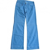 Thumbnail for your product : Sandro Blue Cotton Trousers