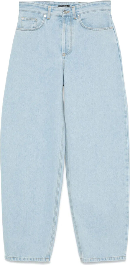 Thierry Mugler Lace-Up Wide Leg Jeans