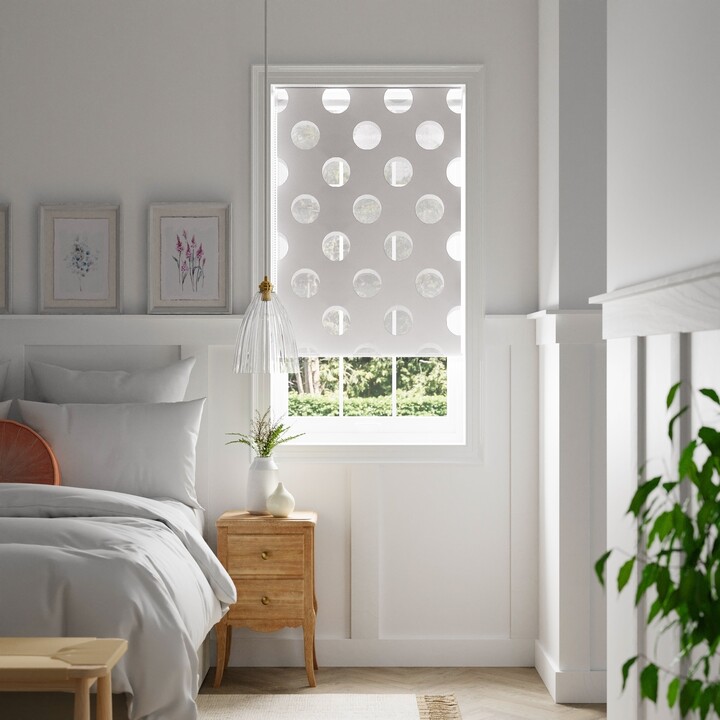 Dunelm Spotty Day and Night White Roller Blind White ShopStyle Decor