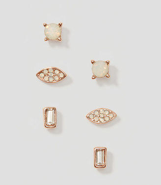 LOFT Baguette Crystal Stud Earring Set