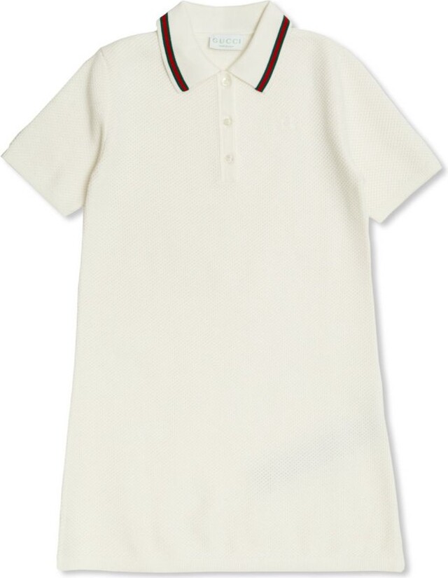 Gucci Children Embroidered Short-Sleeved Polo Dress