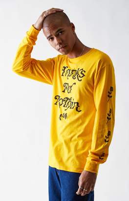PacSun Thanks Yellow Long Sleeve T-Shirt