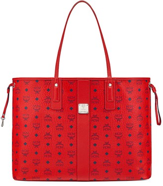 red mcm pouch