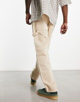 Thumbnail for your product : ASOS DESIGN baggy jeans with carpenter detail in ecru