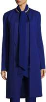 St. John Collection Milano Knit Topper Jacket with Tie Back, Cobalt