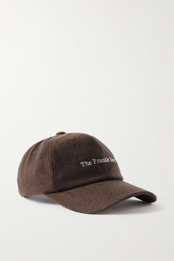 The Frankie Shop - Embroidered Wool-blend Baseball Cap - Brown