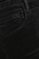 Thumbnail for your product : J Brand Maria Mid-Rise Cotton-Blend Velvet Flared Pants