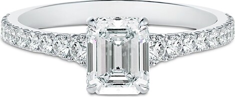 De Beers Forevermark Platinum Icon Emerald-Cut Diamond Engagement Ring