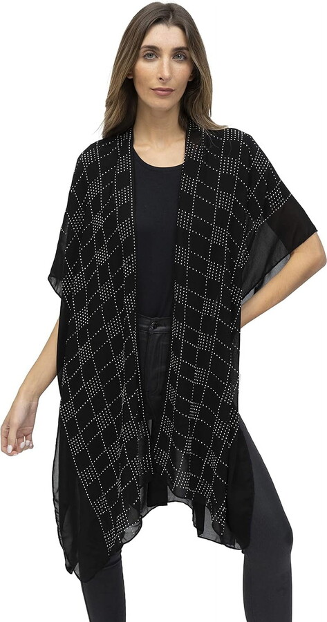 AW ITEMS Kimono With Rhinestone Boxes