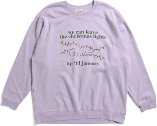 TJMAXX Plus Chirstmas Lights Sweatshirt For Women, Cotton/Polyester