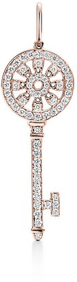 Tiffany & Co. Keys petals key pendant in 18c rose gold with diamonds, mini