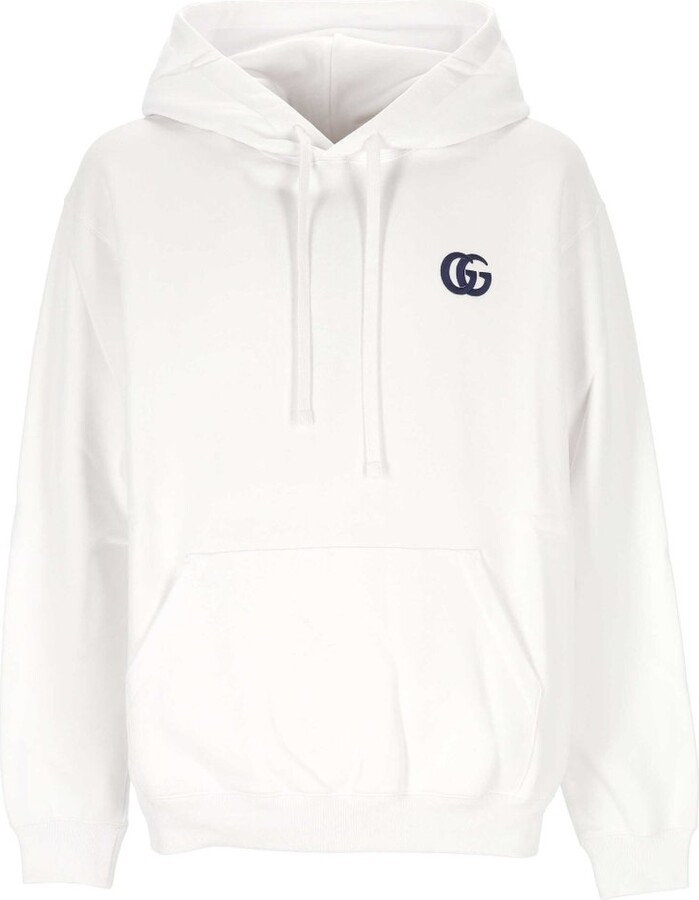 Gucci Logo Embroidered Drawstring Hoodie