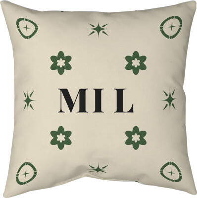 Khieu Milwaukee Basketball Colors Cream Twill Pillow 14 Inch X 14 Inch