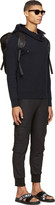 Thumbnail for your product : Balmain Navy Blue Knit Buttoned Hoodie