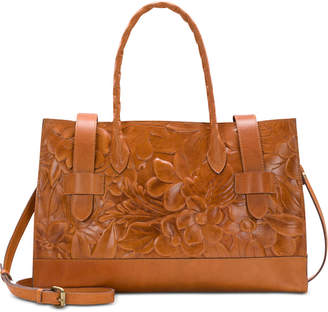 Patricia Nash Lucetta Embossed Leather Computer Tote