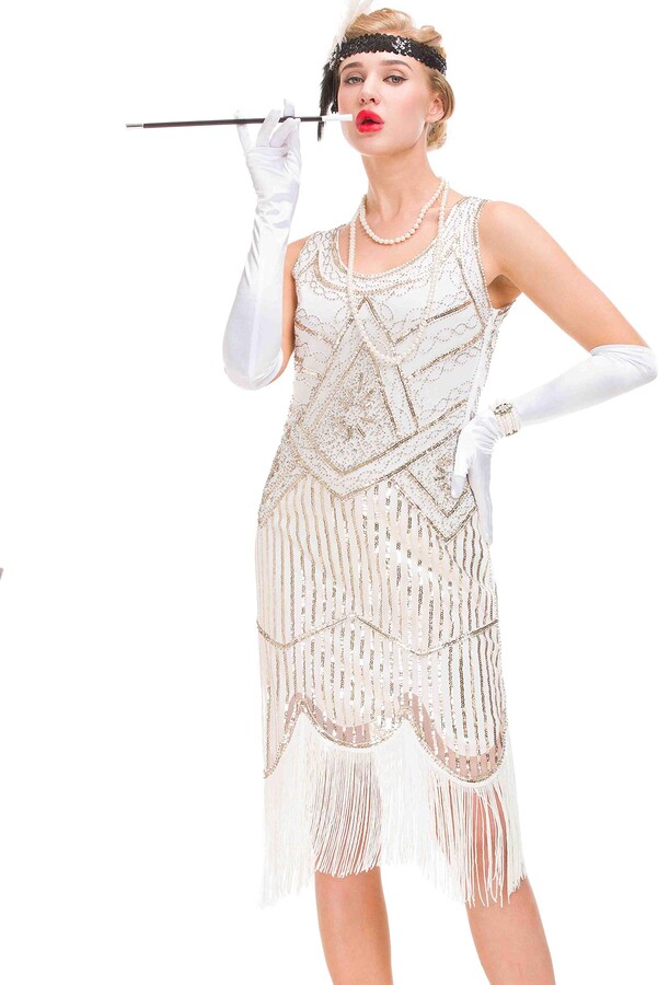 white great gatsby dress
